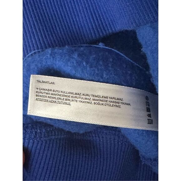 Unstuck Men's Long Sleeve Pullover Drawstring Hoodie Blue Sweatshirt Size L - Picture 3 of 5